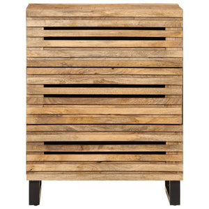vidaXL Sideboard 2 pcs 60x34x75 cm Rough Solid Mango Wood