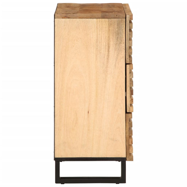 vidaXL Sideboard 2 pcs 60x34x75 cm Rough Solid Mango Wood