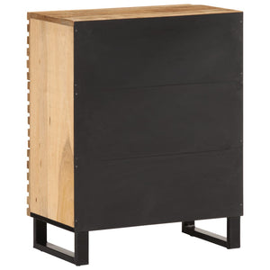 vidaXL Sideboard 2 pcs 60x34x75 cm Rough Solid Mango Wood