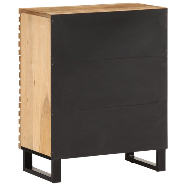 vidaXL Sideboard 2 pcs 60x34x75 cm Rough Solid Mango Wood