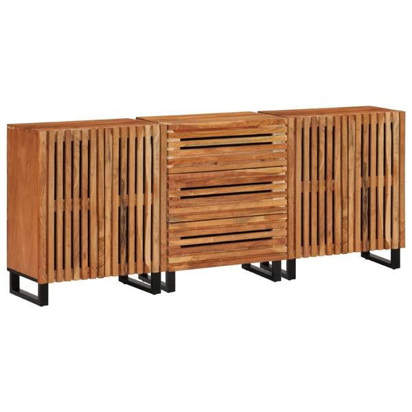 vidaXL Sideboard 3 Pieces 60x34x75 cm Solid Acacia Wood
