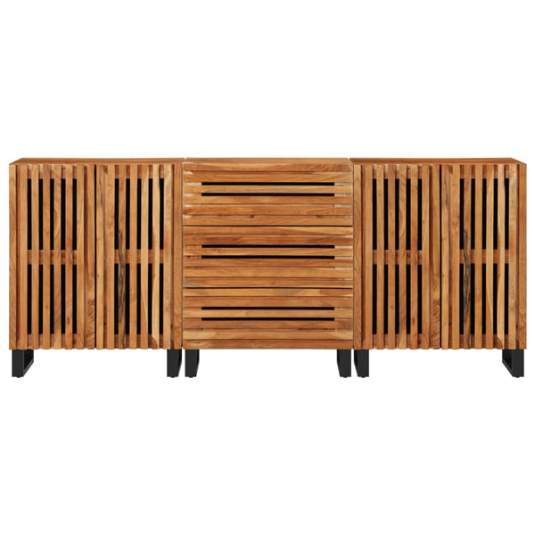 vidaXL Sideboard 3 Pieces 60x34x75 cm Solid Acacia Wood