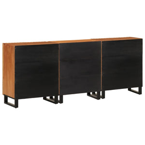 vidaXL Sideboard 3 Pieces 60x34x75 cm Solid Acacia Wood