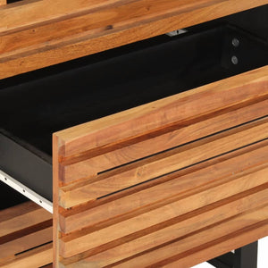 vidaXL Sideboard 3 Pieces 60x34x75 cm Solid Acacia Wood