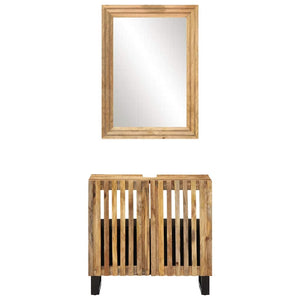vidaXL 2-Piece Bathroom Cabinet Set Rough Mango Wood