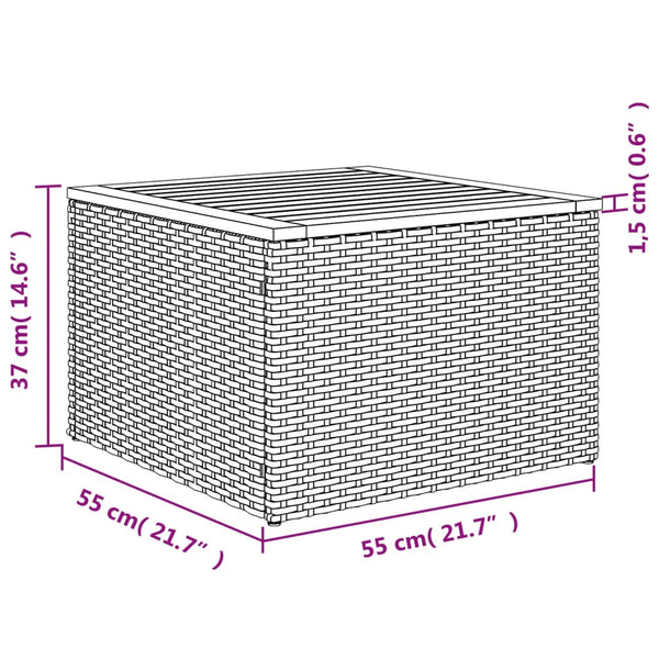 6-tlg. Garten Sofagarnitur Poly Rattan Beige