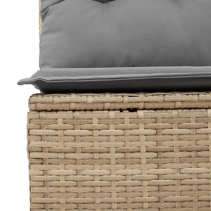 6-tlg. Garten Sofagarnitur Poly Rattan Beige