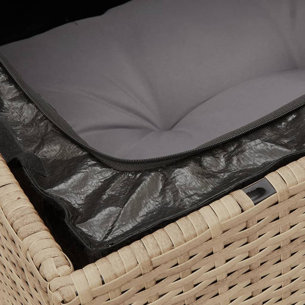 6-tlg. Garten Sofagarnitur Poly Rattan Beige