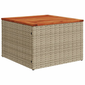 10-teilige Garten Sofagarnitur Beige Poly Rattan