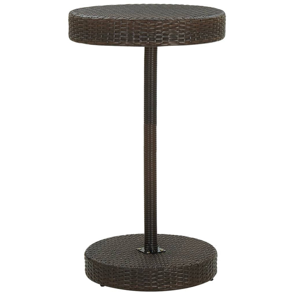 vidaXL 3-Piece Garden Bar Set with Cushions Brown Poly Rattan