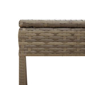 vidaXL Sun Loungers 2 pcs. with Roof and Table Grey Poly Rattan