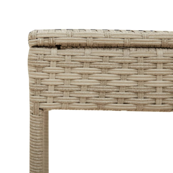 vidaXL Sun Loungers 2 pcs. with Roof and Table Light Grey Poly Rattan