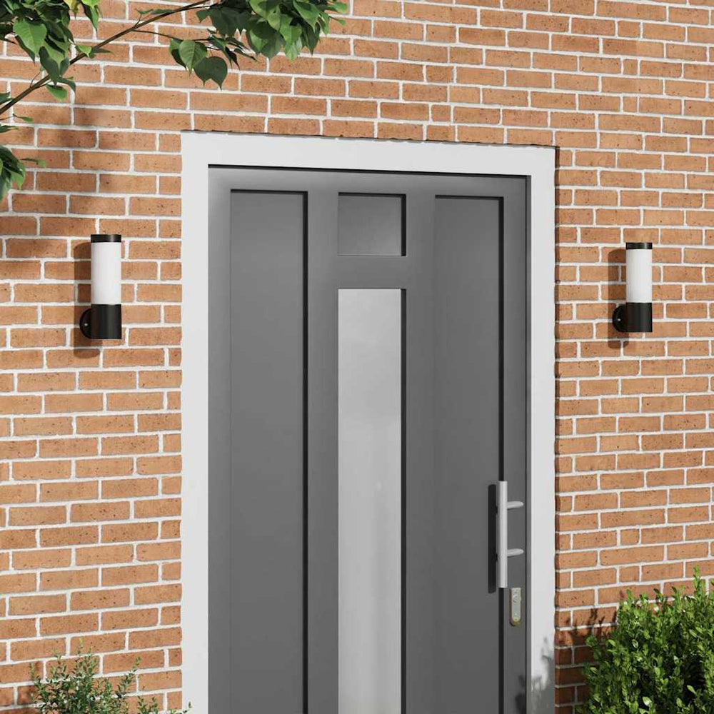 vidaXL Outdoor Wall Light 2 pcs Black 12 x 8.5 x 27 cm