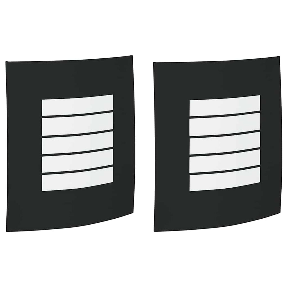 vidaXL Outdoor Wall Lamp 2 pcs Black 23.5 x 9 x 26 cm