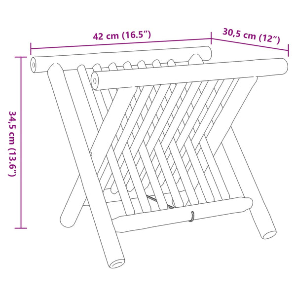 Bambus Zeitschriftenständer, 42 cm