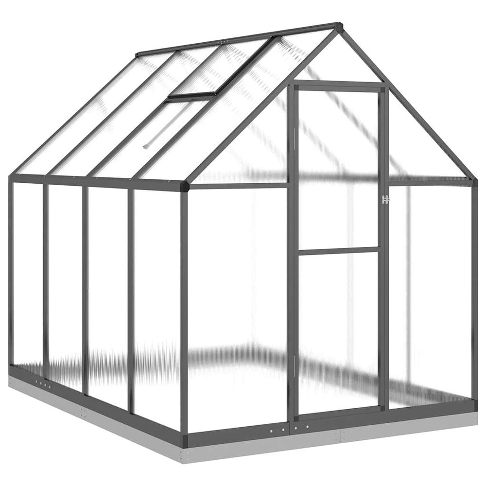 vidaXL Greenhouse with Foundation Anthracite 224x169x202 cm Aluminum