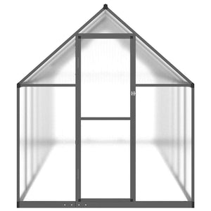 vidaXL Greenhouse with Foundation Frame Anthracite 445x169x195 cm Aluminum