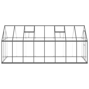 vidaXL Greenhouse with Foundation Frame Anthracite 445x169x195 cm Aluminum