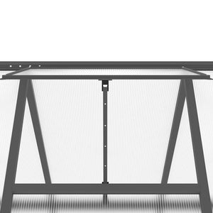 vidaXL Greenhouse with Foundation Frame Anthracite 445x169x195 cm Aluminum