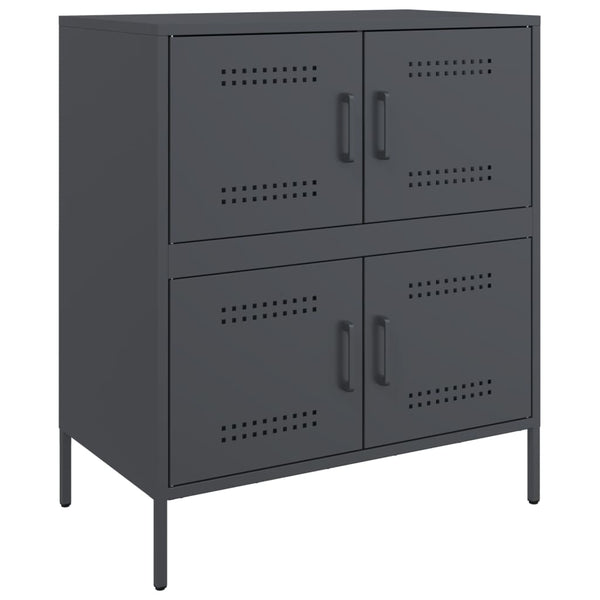 Anthrazit Sideboard 68x39x79 cm Stahl