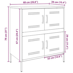 Anthrazit Sideboard 68x39x79 cm Stahl