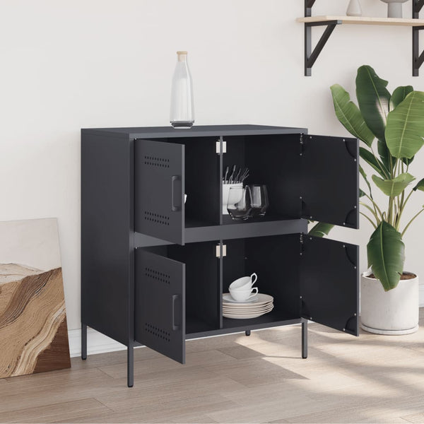Anthrazit Sideboard 68x39x79 cm Stahl