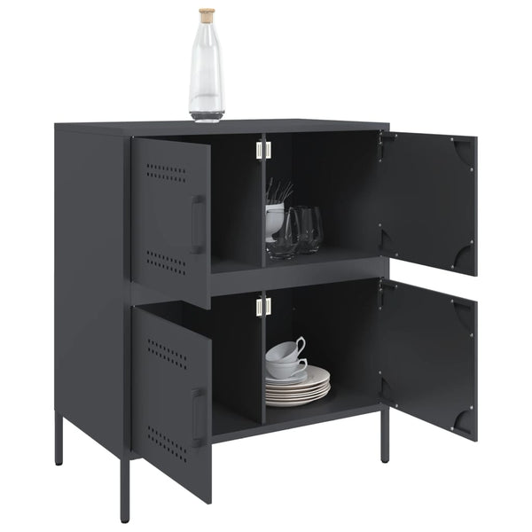 Anthrazit Sideboard 68x39x79 cm Stahl