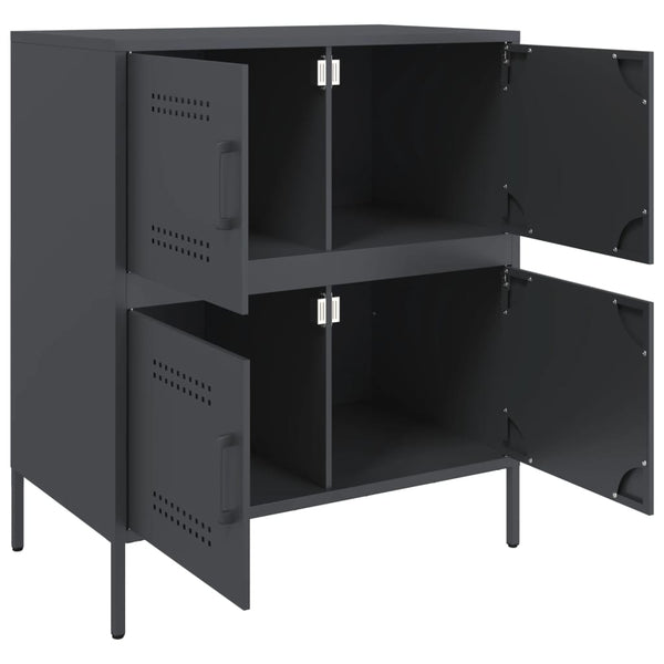 Anthrazit Sideboard 68x39x79 cm Stahl