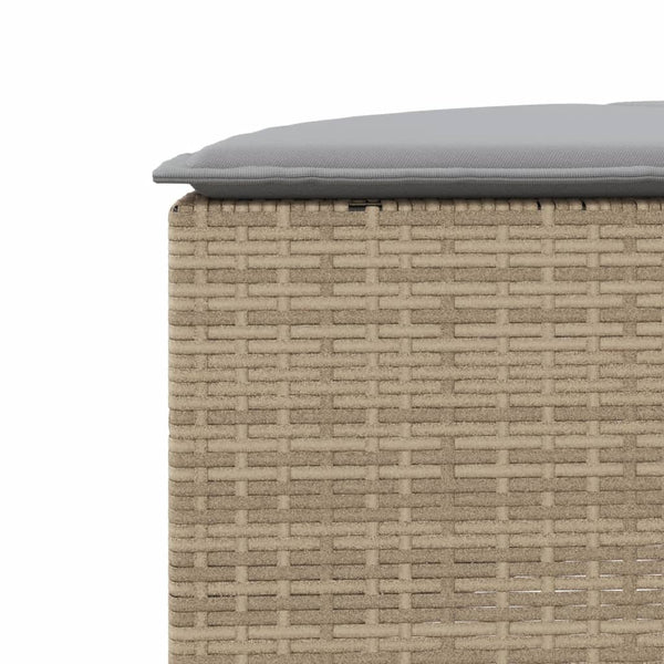 vidaXL 2-piece Garden Sofa Set Semi-circular Beige Poly Rattan