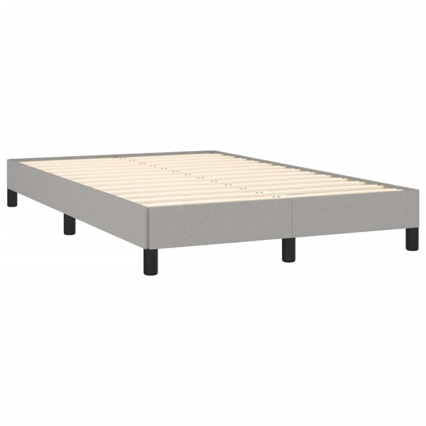 vidaXL Box Spring Bed with Mattress Light Gray 120x190 cm Fabric