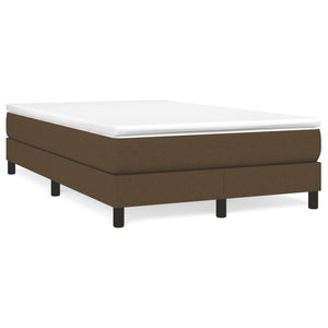 vidaXL Box Spring Bed with Mattress Dark Brown 120x190 cm Fabric