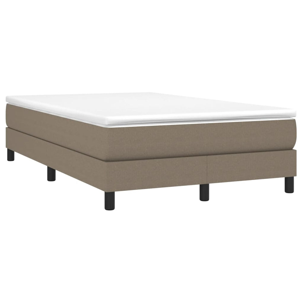 vidaXL Box Spring Bed with Mattress Taupe 120x190 cm Fabric