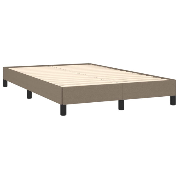 vidaXL Box Spring Bed with Mattress Taupe 120x190 cm Fabric