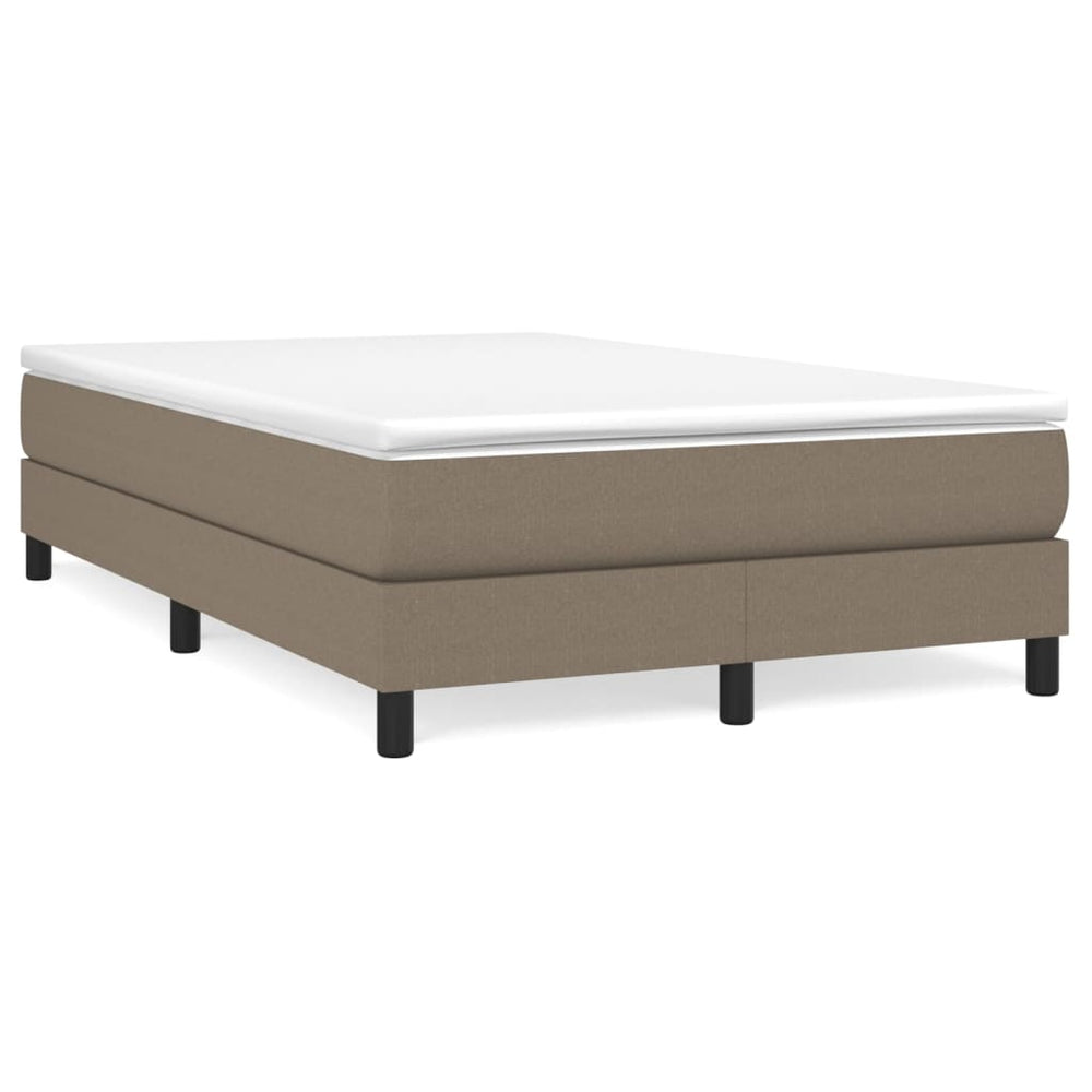 vidaXL Box Spring Bed with Mattress Taupe 120x190 cm Fabric