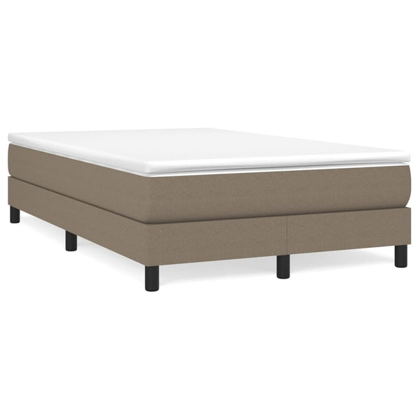 vidaXL Box Spring Bed with Mattress Taupe 120x190 cm Fabric