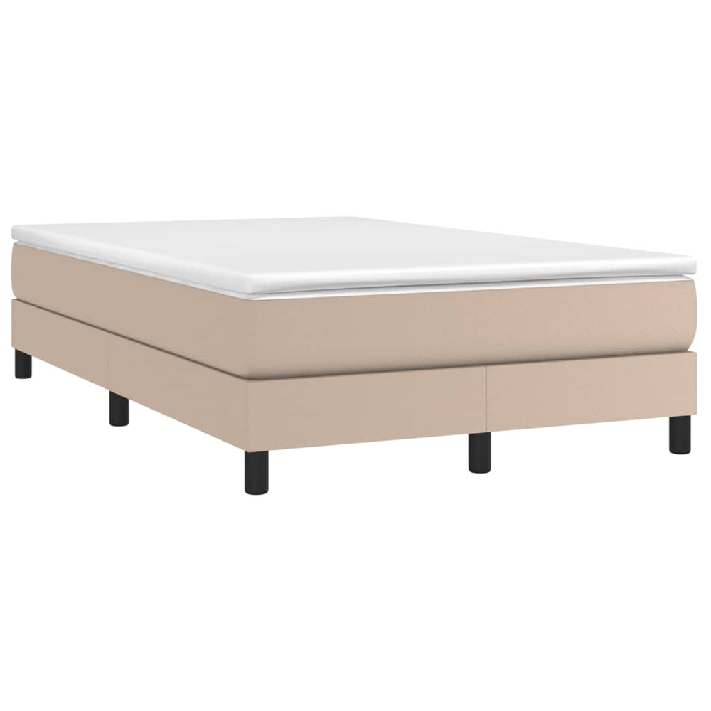 vidaXL Box Spring Mattress Cappuccino Brown 120x190 cm Faux Leather