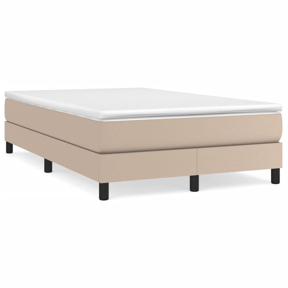 vidaXL Box Spring Mattress Cappuccino Brown 120x190 cm Faux Leather