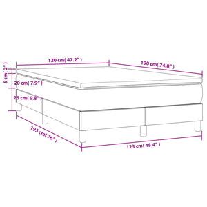 vidaXL Box Spring Bed with Mattress Pink 120x190 cm Velvet