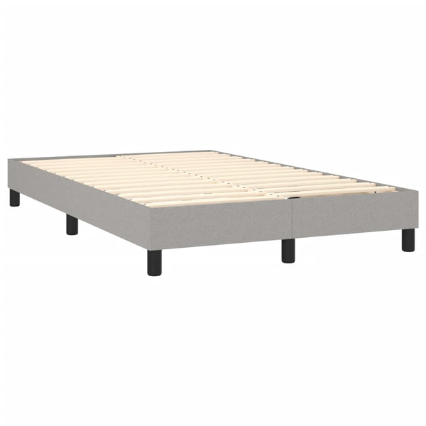 Boxspringbett mit Matratze & LED Hellgrau 120x190 cm