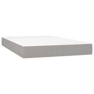Boxspringbett mit Matratze & LED Hellgrau 120x190 cm