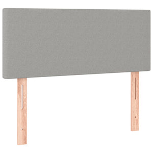 Boxspringbett mit Matratze & LED Hellgrau 120x190 cm