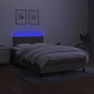 Boxspringbett mit LED & Matratze Taupe 120x190 cm