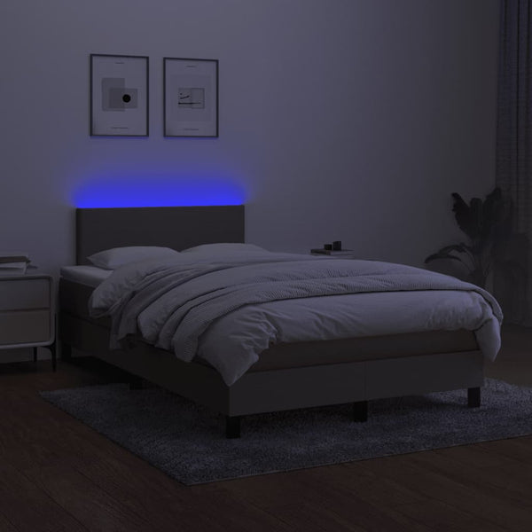 Boxspringbett mit LED & Matratze Taupe 120x190 cm