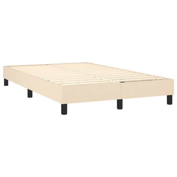 Boxspringbett Creme 120x190 cm mit LED