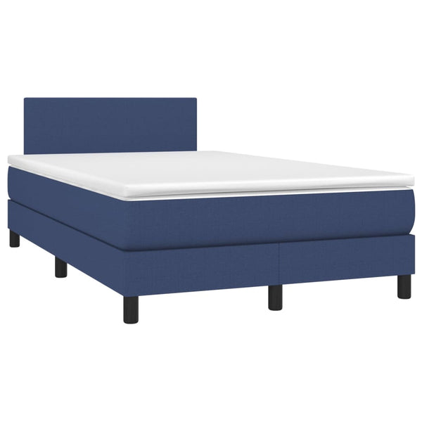 Boxspringbett mit LED 120x190 cm Blau