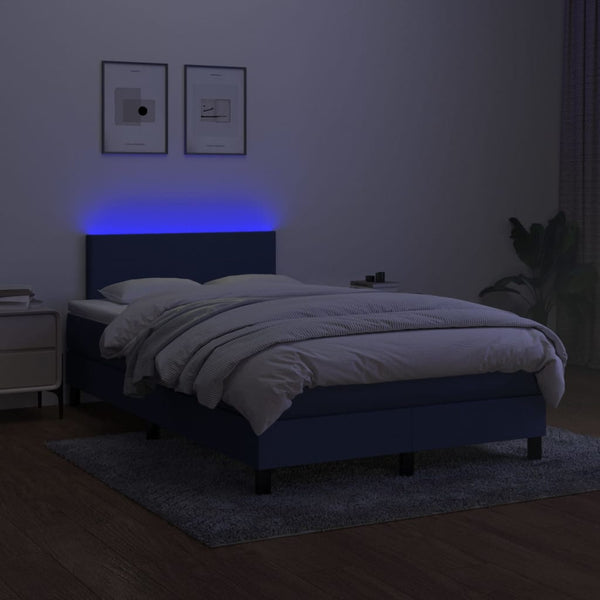 Boxspringbett mit LED 120x190 cm Blau