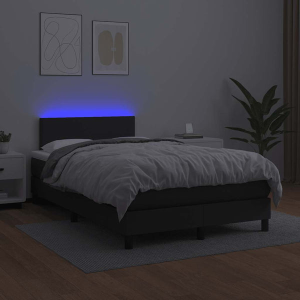 Boxspringbett mit LED Schwarz 120x190 cm