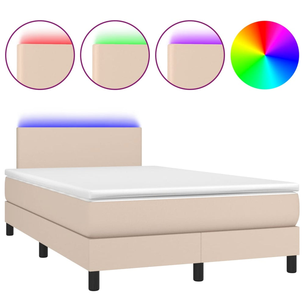 Boxspringbett mit Matratze & LED 120x190 cm