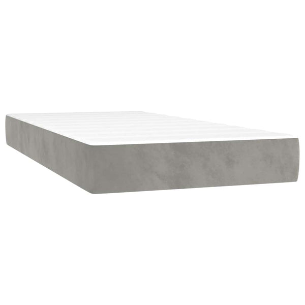 Boxspringbett mit LED Hellgrau 120x190 cm