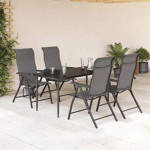 Klappbare Gartenstühle, 4er Set, Grau